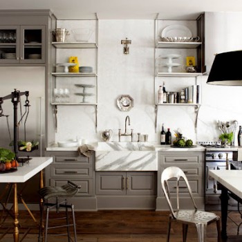 grey kitchen cabinets white and grey marble
